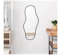 Wall Mirror Black 90x40cm Glass with PVC Frame Modern Minimalist Decor for Home