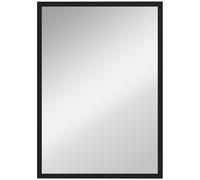 Wall Mirror Black MDF & Glass 50x70cm Rectangular Bathroom Vanity Mirror Stylish