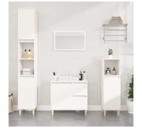 Wall Mirror Cabinet White 65x33x60 cm Engineered Wood Slim Storage with Drawer