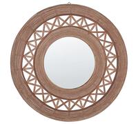 Wall Mirror CACOMA 62 cm 62 cm Bamboo Wood Brown