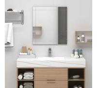 Wall Mirror Clear Glass 100 x 60 cm Frameless Rectangular 5mm Modern UK Polished