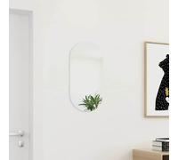 Wall Mirror Clear Glass 60x30cm Frameless Silver Vanity Bathroom Hallway Bedroom