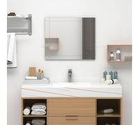 Wall Mirror Clear Glass 60x50 cm 5mm Frameless Bathroom Decorative Square Modern
