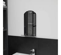 Wall Mirror Clear Tempered Glass 20x40cm with 20x10cm Shelf Contemporary Modern
