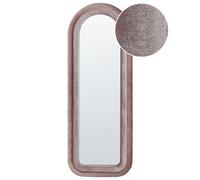 Wall Mirror CULAN 60 cm 160 cm Velvet Pink