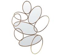Wall Mirror DECIZE 113 cm 77 cm Metal Gold