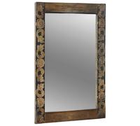vidaXL Bathroom Mirror White 70 x 50 x 2.5 cm Solid Mango Wood