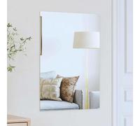 Wall Mirror Frameless Clear Tempered Glass 70x50 cm Modern Minimalist for Baths