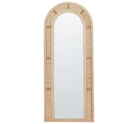 Beliani Wall Mirror FRANEY 50 cm 120 cm Rattan Natural