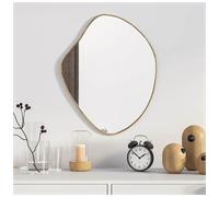 Wall Mirror Gold 50x40cm Glass with PVC Frame Minimalist Wall-Mounted Decorative