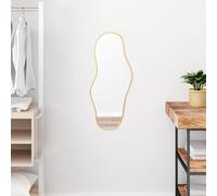 Wall Mirror Gold 70x30 cm Glass PVC Frame Minimalist Slim Rectangular for mirror
