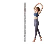 Wall Mirror Growth Chart - Shatter Resistant Acrylic, Modern Decorative Design, Lightweight Measuring Ruler | Kids Height Tracker for Nursery Bedroom Wall, Stylish Home Decor Solution