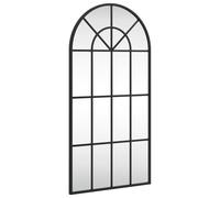 Wall Mirror Hall Bedroom Makeup Mirror Hanging Mirror Black Arch Iron vidaXL