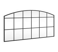 Wall Mirror Hall Bedroom Makeup Mirror Hanging Mirror Black Arch Iron vidaXL