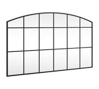 Wall Mirror Hall Bedroom Makeup Mirror Hanging Mirror Black Arch Iron vidaXL