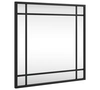 vidaXL Wall Mirror Black 40x40 cm Square Iron