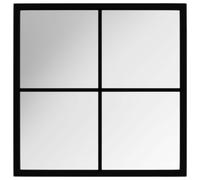 vidaXL Wall Mirror Black 40x40 cm Metal
