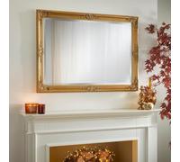 Wall Mirror Highbury Rectangular Shape with Antique Gold Frame- H 104cm x W 74cm x D 3.5cm for Hanging in any Living Area