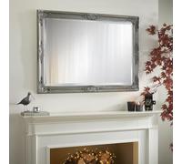Wall Mirror Highbury Rectangular Shape with Antique Silver Frame- H 104cm x W 74cm x D 3.5cm for Hanging in any Living Area