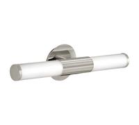 Wall/mirror Light Colour Satin Nickel Shade White Glass Opal Matt Bulb E14 2X40W