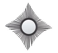 Wall Mirror MAJENE 60 cm 60 cm Rattan Black