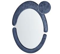 Wall Mirror MASSAY 53 cm 90 cm Velvet Dark Blue