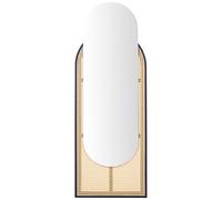 Wall Mirror NEVERS 53 cm 143 cm PE Rattan Natural