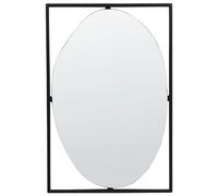 Wall Mirror NIBELLE 40 cm 60 cm Metal Black