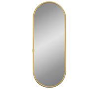 vidaXL Wall Mirror Black 40x15 cm Oval