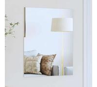 Wall Mirror Clear 40x40cm Tempered Glass Frameless 4mm Square Indoor EVA backing