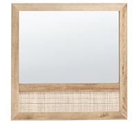 Wall Mirror ROSELL 60 cm 60 cm Light Brown