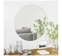 Wall Mirror Round Φ70cm Tempered Glass Clear Minimal Frameless EVA-pad Indoor
