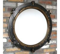Wall Mirror - Round - Antique Bronze - Metal - 85cm x 85cm