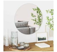 Wall Mirror Round Frameless Tempered Glass Ø50 cm with EVA Back Elegant Home
