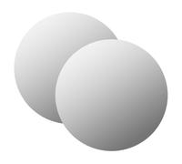 Wall Mirror Round Glass 50cm Set of 2 Clear Minimalist Modern Decor incl screws