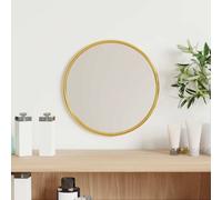 Wall Mirror Round Gold 20cm Glass PVC Frame Minimalist Vanity Mirror Wallmounted