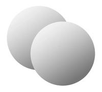 Wall Mirror Set of 2 40 cm Glass Clear Round Minimalist Ground Edge with Fixings