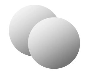Wall Mirror Set of 2 40 cm Glass Clear Round Minimalist Ground Edge with Fixings