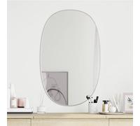 Wall Mirror Silver PVC Frame 70x45cm Glass 4mm Minimalist Wall-Mounted for Home