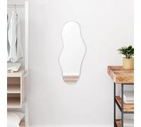 Wall Mirror Slim Silver PVC Frame 70x30 cm Minimalist Vanity Mirror for Bathroom