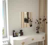 Wall Mirror Square 50x50 cm Glass Minimalist Frameless Ground Edge Indoor Decor
