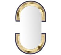 Wall Mirror STAINS 43 cm 75 cm PE Rattan Natural