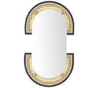 Wall Mirror STAINS 43 cm 75 cm PE Rattan Natural