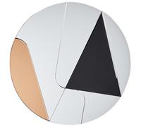 Wall Mirror TROUVILLE 80 cm 80 cm Black/ Gold