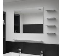 Wall Mirror with Shelf Bathroom Mirror Decorative Mirror Tempered Glass vidaXL