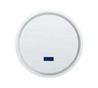 Beliani LED Bathroom Mirror BROGNON 60 cm 60 cm with Built-In Bluetooth Speaker Silver, Silver