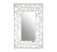 Wall Mirror With Scrolled Circular Frame, Abstract Mirror With Dual Layers, Wall Mirror With Circle Frame Premier Housewares Silver One Size