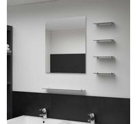 Wall Mirror with Shelf Bathroom Mirror Decorative Mirror Tempered Glass vidaXL