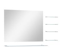 vidaXL Wall Mirror with 5 Shelves Silver 80x60cm Bathroom Makeup Vanity Decor