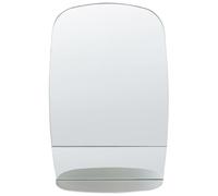 Wall Mirror with Shelf BRANNAY 40 cm 60 cm Silver